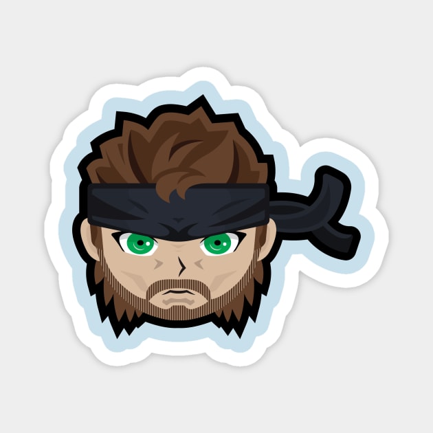 Metal Gear Solid 2 - Solid Snake Sticker Magnet by Jamieferrato19