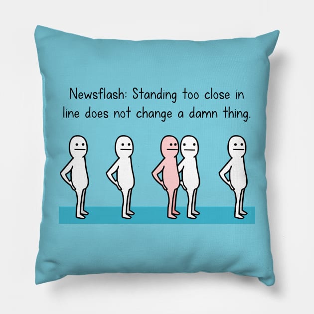 Queuing thicko Pillow by hungryfatcat