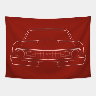 1973 Chevy Nova SS - front stencil, white Tapestry