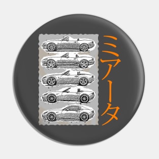 Miata Generations Pin