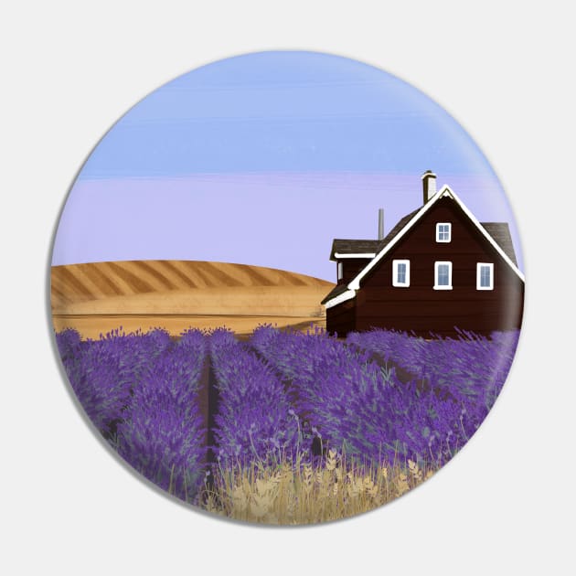 Lavender House Pin by KatherineBlowerDesigns