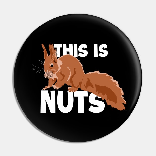 This Is Nuts Japanese Fox Eastern Gray Squirrel Pin by GraphicsLab