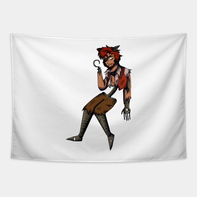 Withered Foxy Gijinka Transparent Tapestry by spaceagebarbie