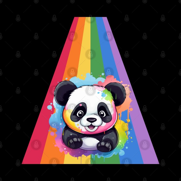 rainbow panda by FehuMarcinArt