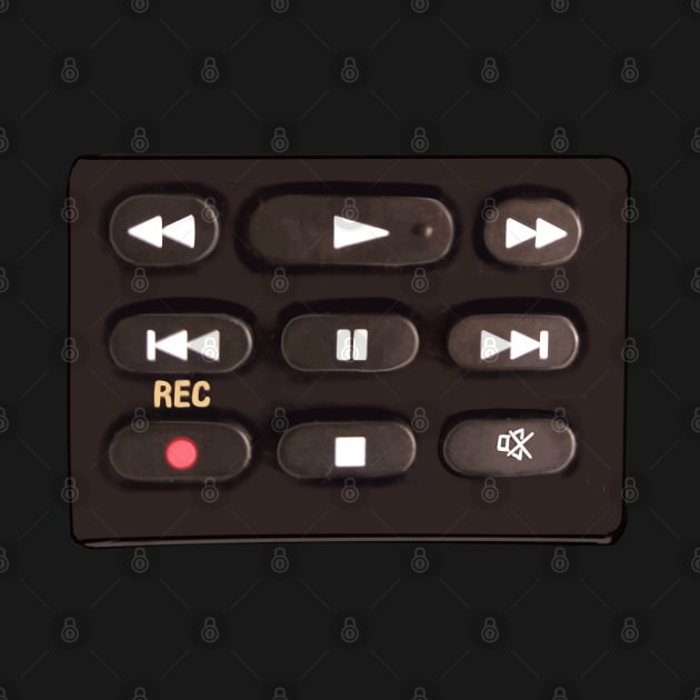 Remote control buttons 2 press play, rewind, fast forward, record, pause or mute by Artonmytee