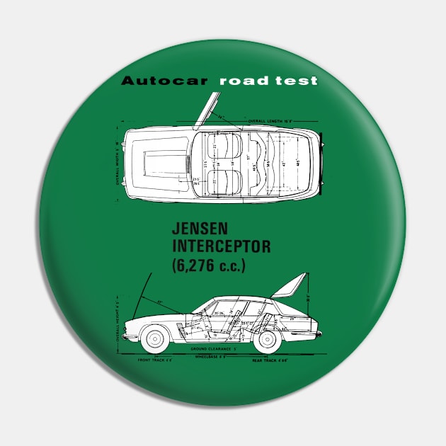 JENSEN INTERCEPTOR - road test data blueprint cutaway Pin by Throwback Motors