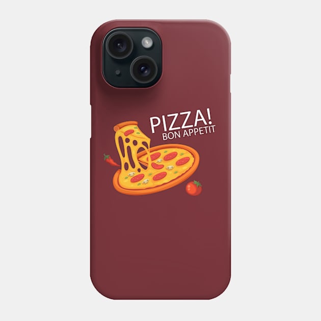 Pizza Bon Appetit Phone Case by Mako Design 