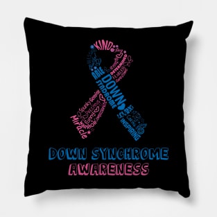 Down syndrome awareness loving caring inspiring Pillow