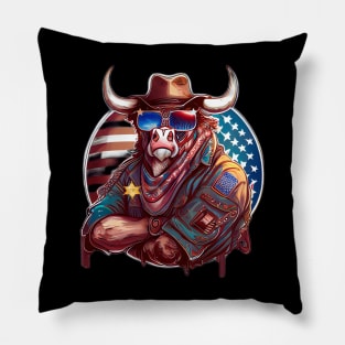 Patriot bull cow Pillow