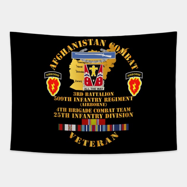 Afghanistan - Vet - 3rd Bn 509th IN - 4th BCT 25th ID w AFGHAN SVC Tapestry by twix123844