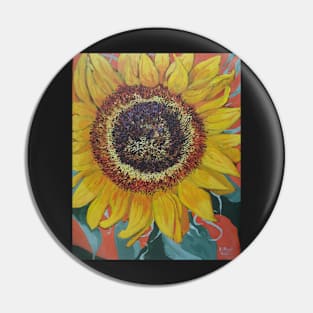 Sunflower painting in acrylics Pin