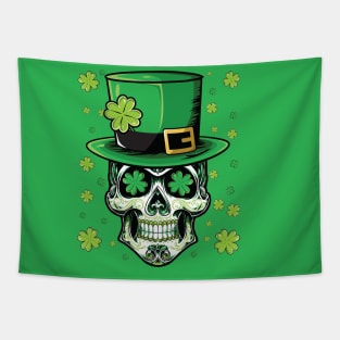 Sugar Skull Saint Patrick's Day Tapestry