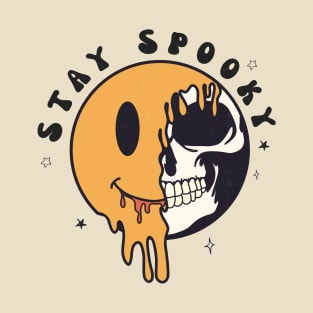 Stay Spooky Smiley Skull T-Shirt