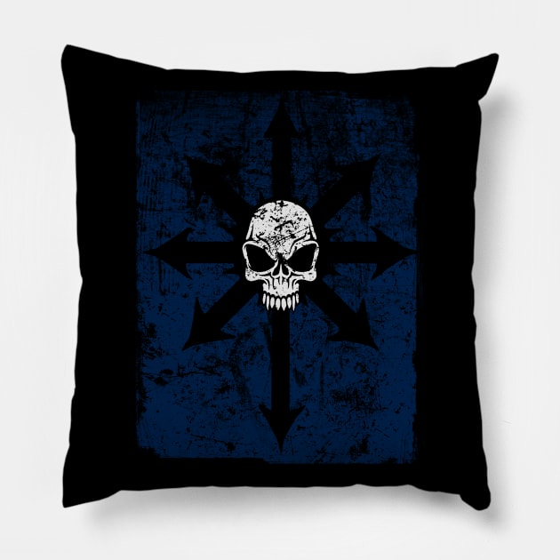 Chaos Blue Pillow by SimonBreeze