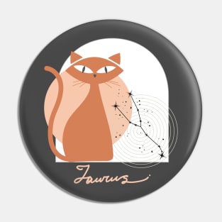 Taurus Zodiac Cat Modern Astrology Horoscope Kitty Pin