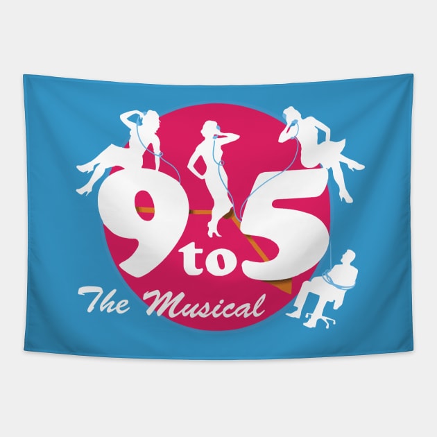 9 to 5 The Musical #1 (large front design) Tapestry by MarinasingerDesigns