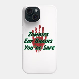 Fasbytes Bloody Horror Zombies Eat Brains Slogan Phone Case