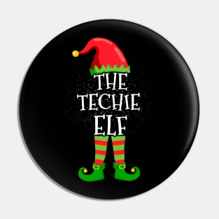 Techie Elf Family Matching Christmas Group Funny Gift Pin