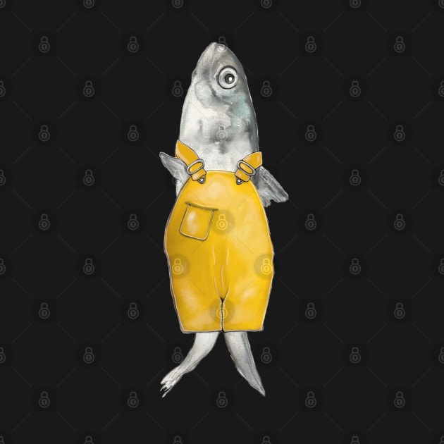 Fish with yellow rain pants by msmart