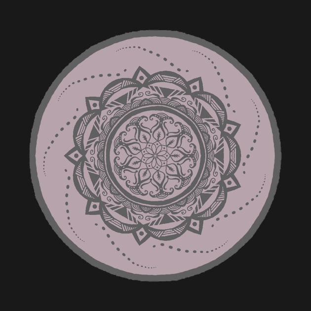 Swirl Pink and Gray Mandala by TaylorMineo