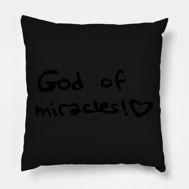 God of miracles Pillow by FairytalesInBlk