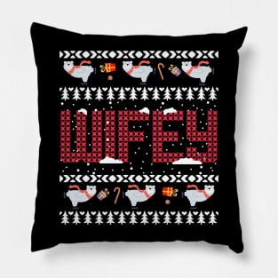 Hubby Wifey Matching Christmas Pillow