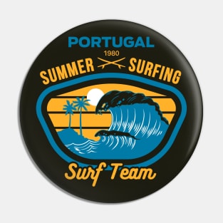 Portugal summer surfing Pin