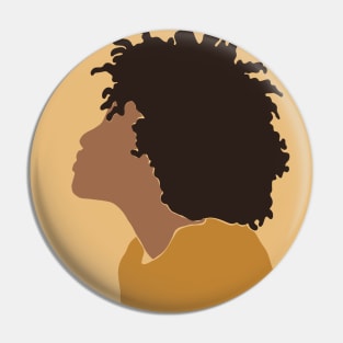 Black African Woman T-Shirt Pin