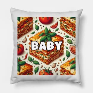 baby lasagna wall art Pillow