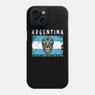 Sugar Skull Buenos Aires Argentina Flag Phone Case