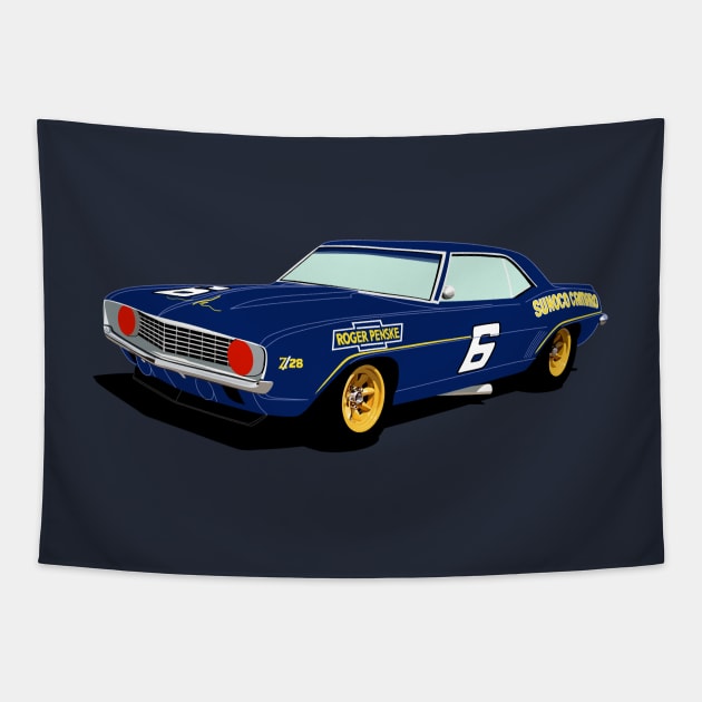 '69 Z/28 Trans Am Tapestry by Maxyenko