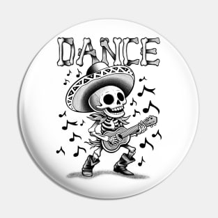 Funny Musician Skeleton Pin