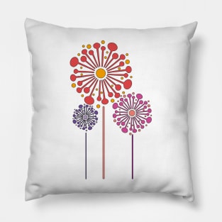 Dandelion flower sticker Pillow