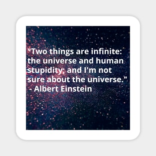 Einstein: Infinite Human Stupidity Magnet