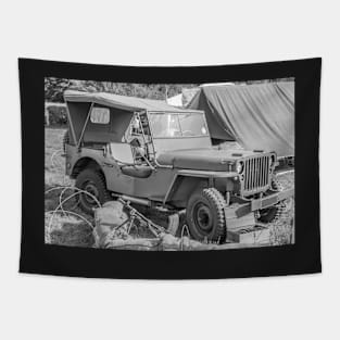 World War 2 military jeep Tapestry