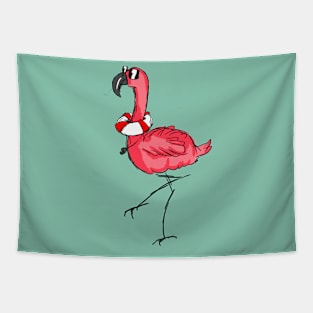 Lifeguard Flamingo Tapestry