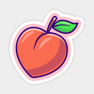 Peach Fruit Cartoon Magnet