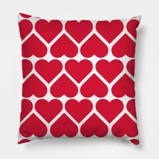 Happy Valentines day dark pink heart pattern Pillow