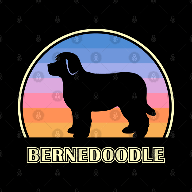 Bernedoodle Vintage Sunset Dog by millersye