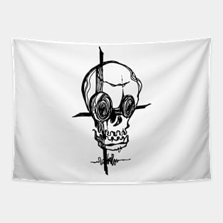 Abstract Skull Tapestry