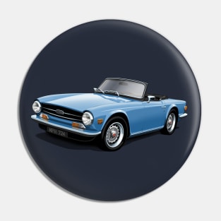 Triumph TR6 in light blue Pin