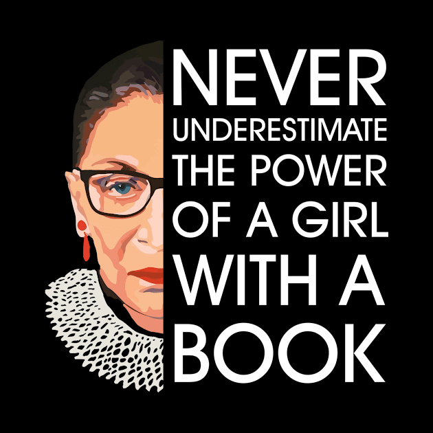 Never Underestimate The Power Of A Girl With A Book by oyshopping