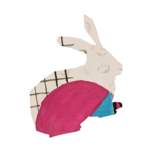 90s abstract watercolor bunny T-Shirt