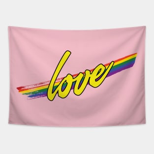 Love with LGBT Rainbow Stripe Tapestry