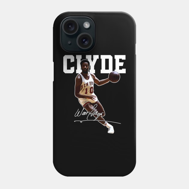 Walt Frazier The Clyde Basketball Legend Signature Vintage Retro 80s 90s Bootleg Rap Style Phone Case by CarDE