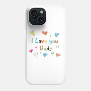 Happy Father's day greeting card Phone Case