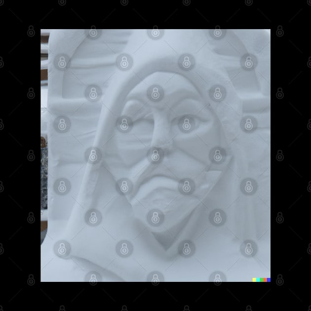 Leonardo Da Vinci Style Fine Art Snow Sculpture Painting 3 by JustAnEngineer