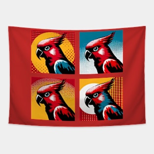 Pop Red Lory Art - Cool Birds Tapestry