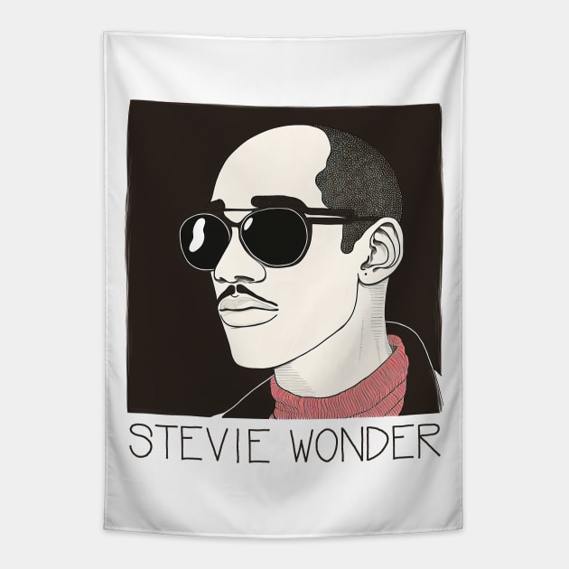 •  Stevie Wonder Fan Art  • Tapestry by unknown_pleasures