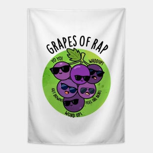 Grapes Of Rap Cute Fruit Pun Tapestry